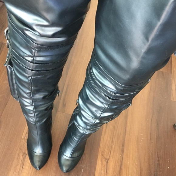 💃💃 Black OTK Thigh High Boots💃💃 - Picture 4 of 4