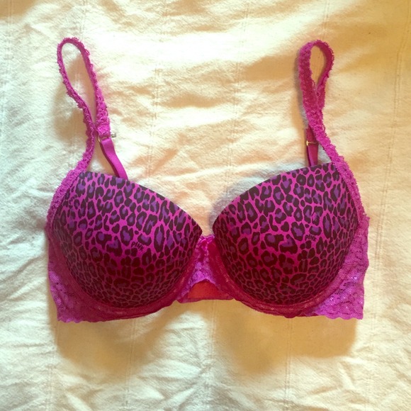 Fuchsia leopard print bra
