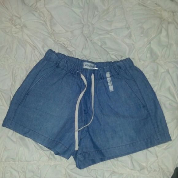 Madewell Chambray Drawstring Shorts