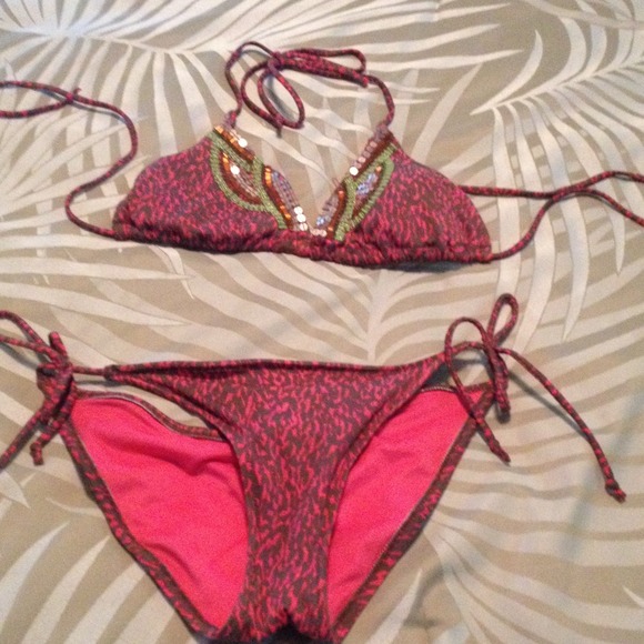 Red Leopard Bathing suit.
