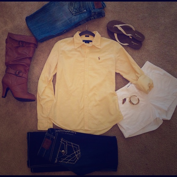 Ralph Lauren Polo Yellow SlimFit Oxford!🌻