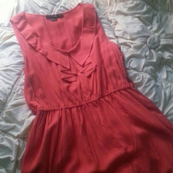 Coral Tank Top with Peter Pan Style Collar