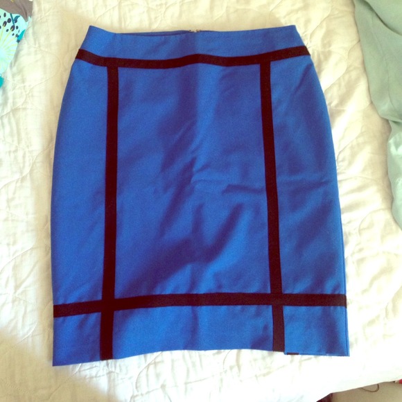 Royal blue pencil skirt