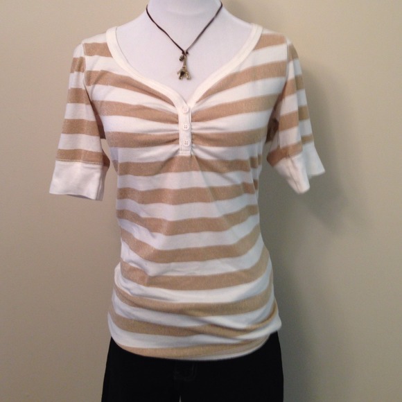 Gold striped top