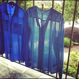 Searching Teal blue or green see thru blouse