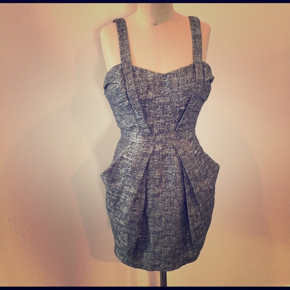 BCBGeneration Dresses & Skirts - BCBG Generation metallic architectural mini dress