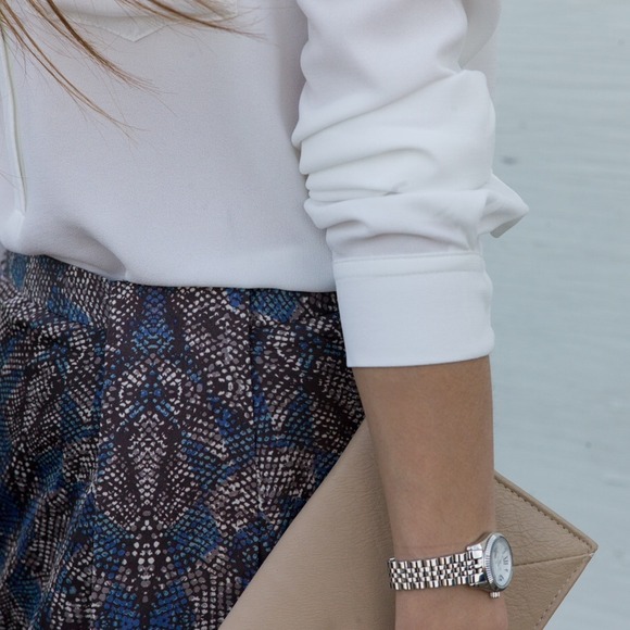 Snake skin print pleated skirt - Picture 4 of 4