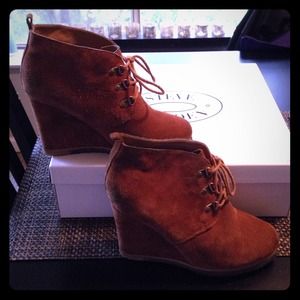 Steve Madden suede booties.