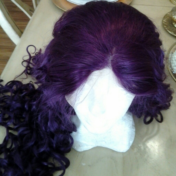 Premium Synthetic-Purple Curly Lace Wig 26-28