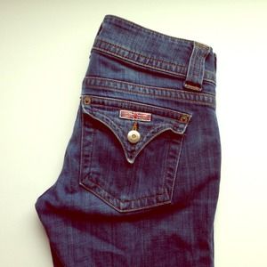 Hudson bootcut jeans, medium wash