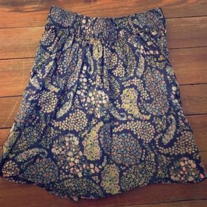 Floral patterned cotton flirty skirt