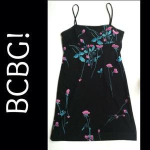 BCBG Dress black and floral short mini dress