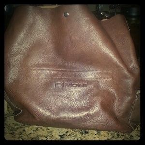 Large leather tote