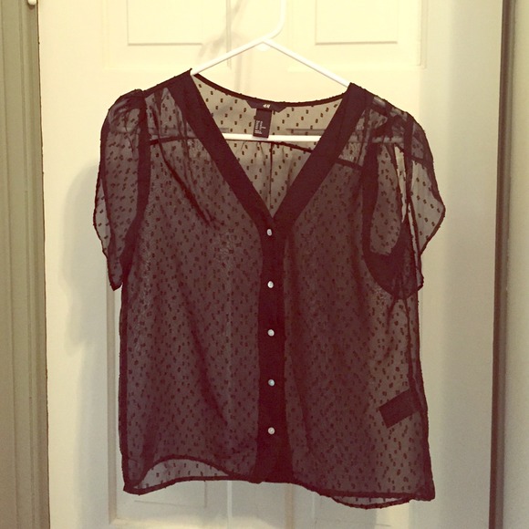 H&M sheer black top