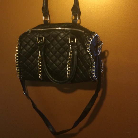 Black and gold purse