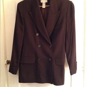 Brown double breasted blazer