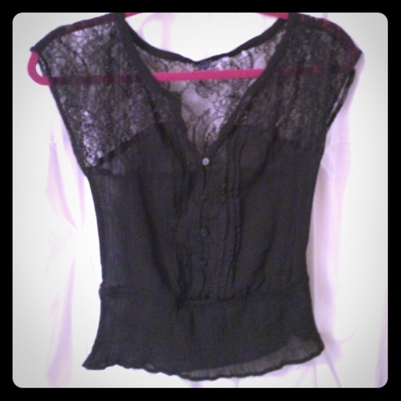 Black lace top