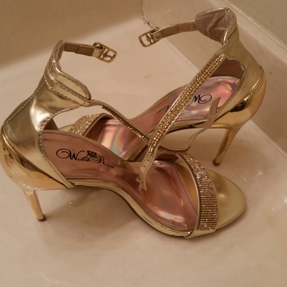 Gold sparkle heels - Picture 1 of 1