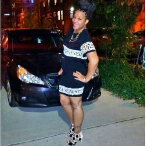 Black and White Maze Skirt Set size L