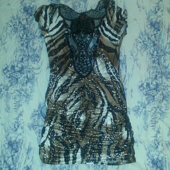 NWOT Cheetah Party Dress - Picture 3 of 4