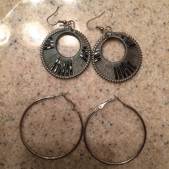 Large hoop earrings