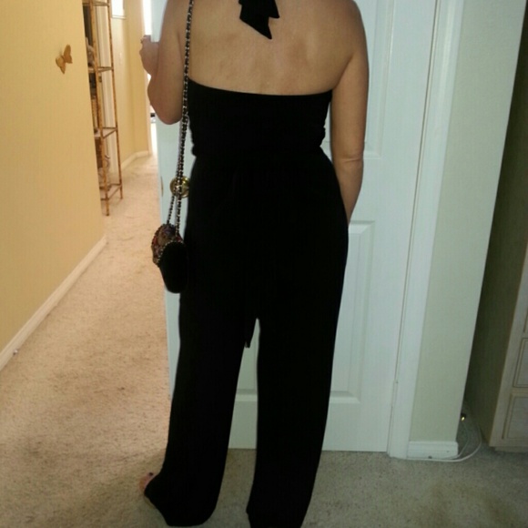 Boston Proper Black halter jumpsuit - Picture 3 of 4