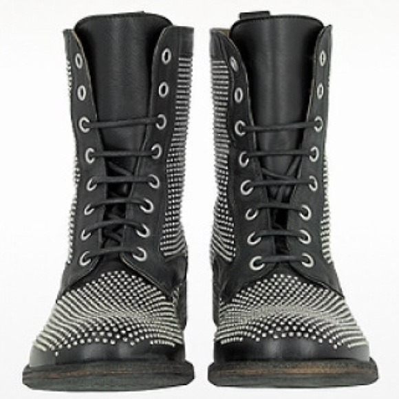 Lemare Italy unisex studded moto biker boots 36 - Picture 3 of 10