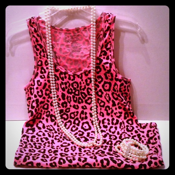 NEW Pink Cheetah Print Tank XXL/2XL (19) HOT!!