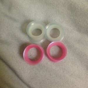 Set of two silicone tunnels
