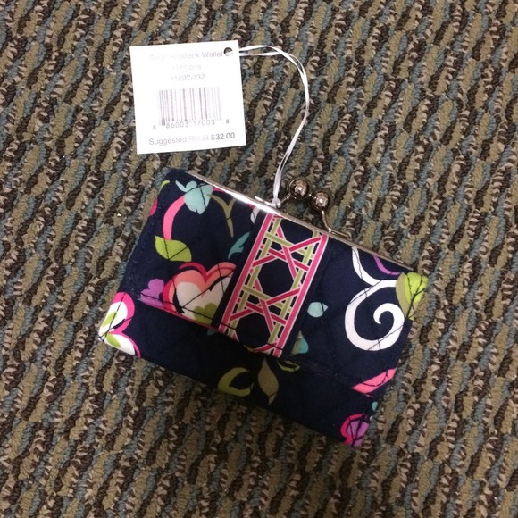 Vera Bradley small kisslock wallet NWT