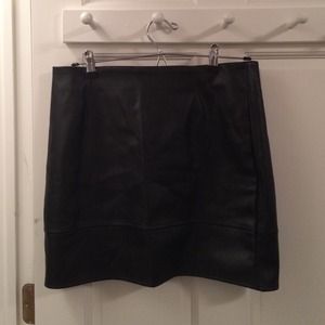 leather mini skirt