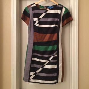 Derek Lam geometric Multi colored mini dress