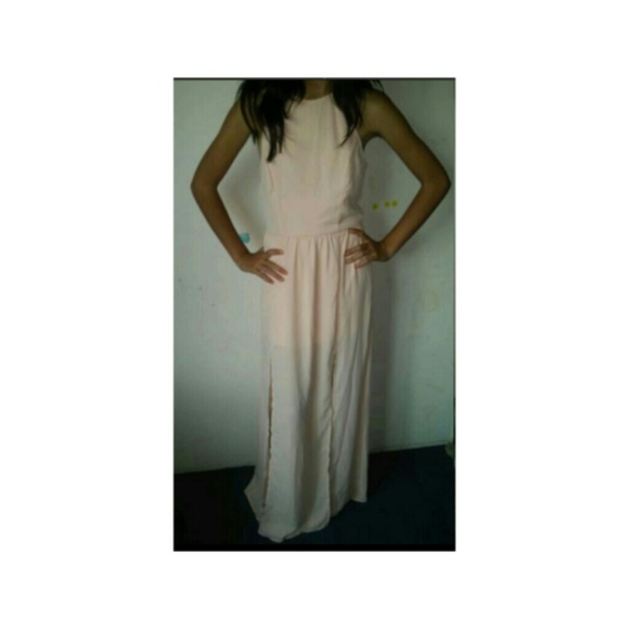 Long pink dress