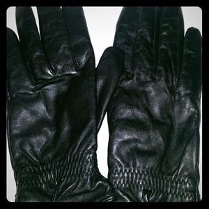 Black Leather Gloves