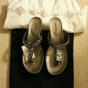 Black with sequin detail sandals