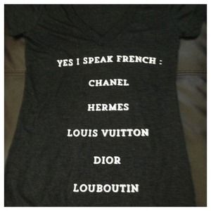 Fashion Tee "I speak French" black