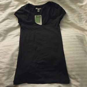 Zara Charcoal V Neck Tshirt