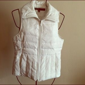 White down vest.