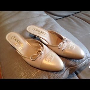 Authentic Chanel Lambskin Mules