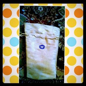 Golden bag with blue crown