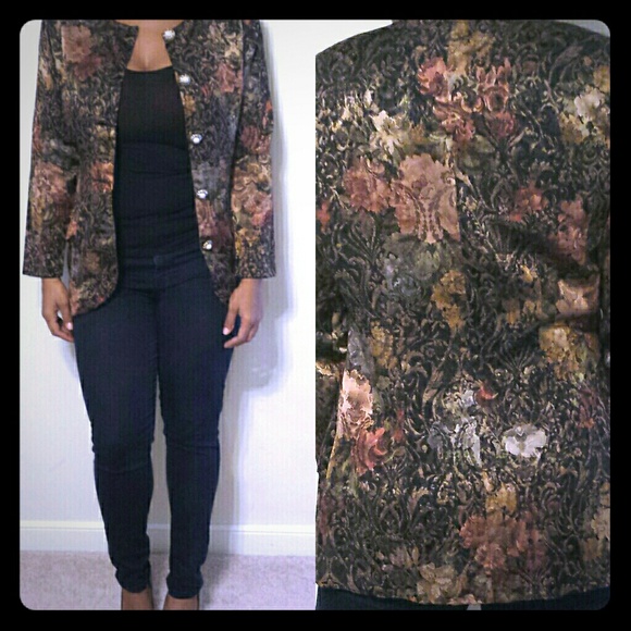 Vintage floral blazer
