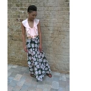 Floral Print Maxi Skirt by Audrey