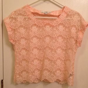 Light Pink Forever 21 Lace Top