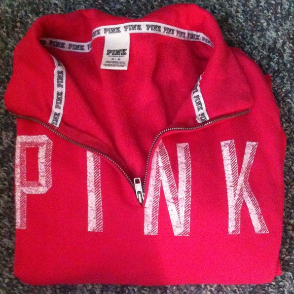 Love Pink half zip sweatshirt