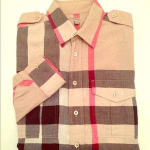 Authentic Burberry long sleeve button up.