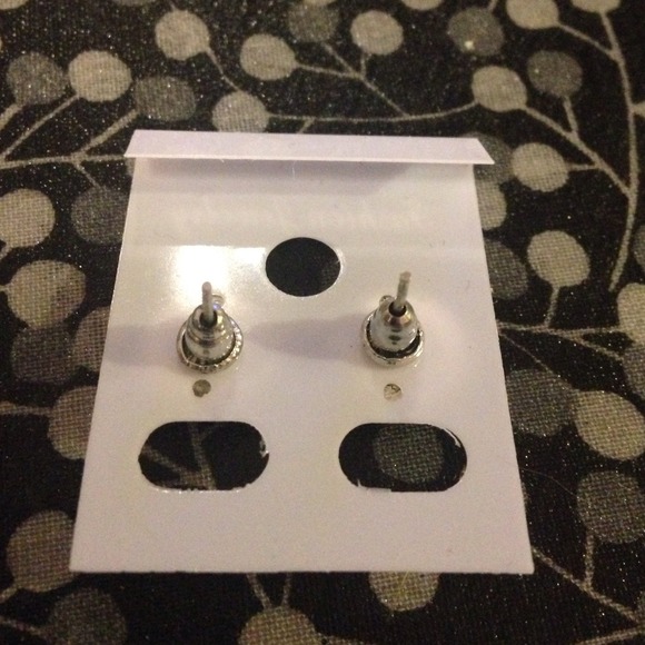 Hot Pink Swirl Faceted Earring Studs - Picture 2 of 2