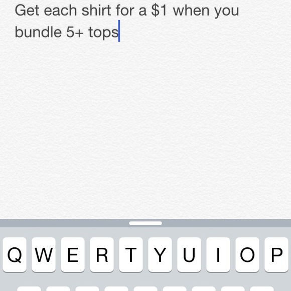 Tops for $1 each when you bundle 5+ tops