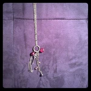 Pink and silver necklace