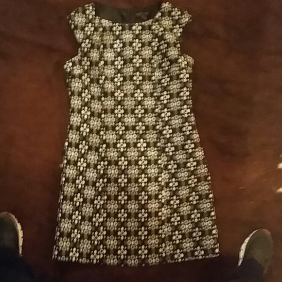 Black, white and grey polka dot dress.