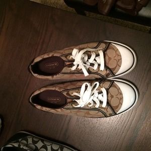 Tan coach shoes